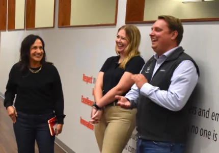 MN House Speaker Lisa Demuth visits Christensen Farms